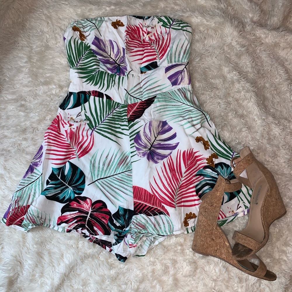 Strapless romper